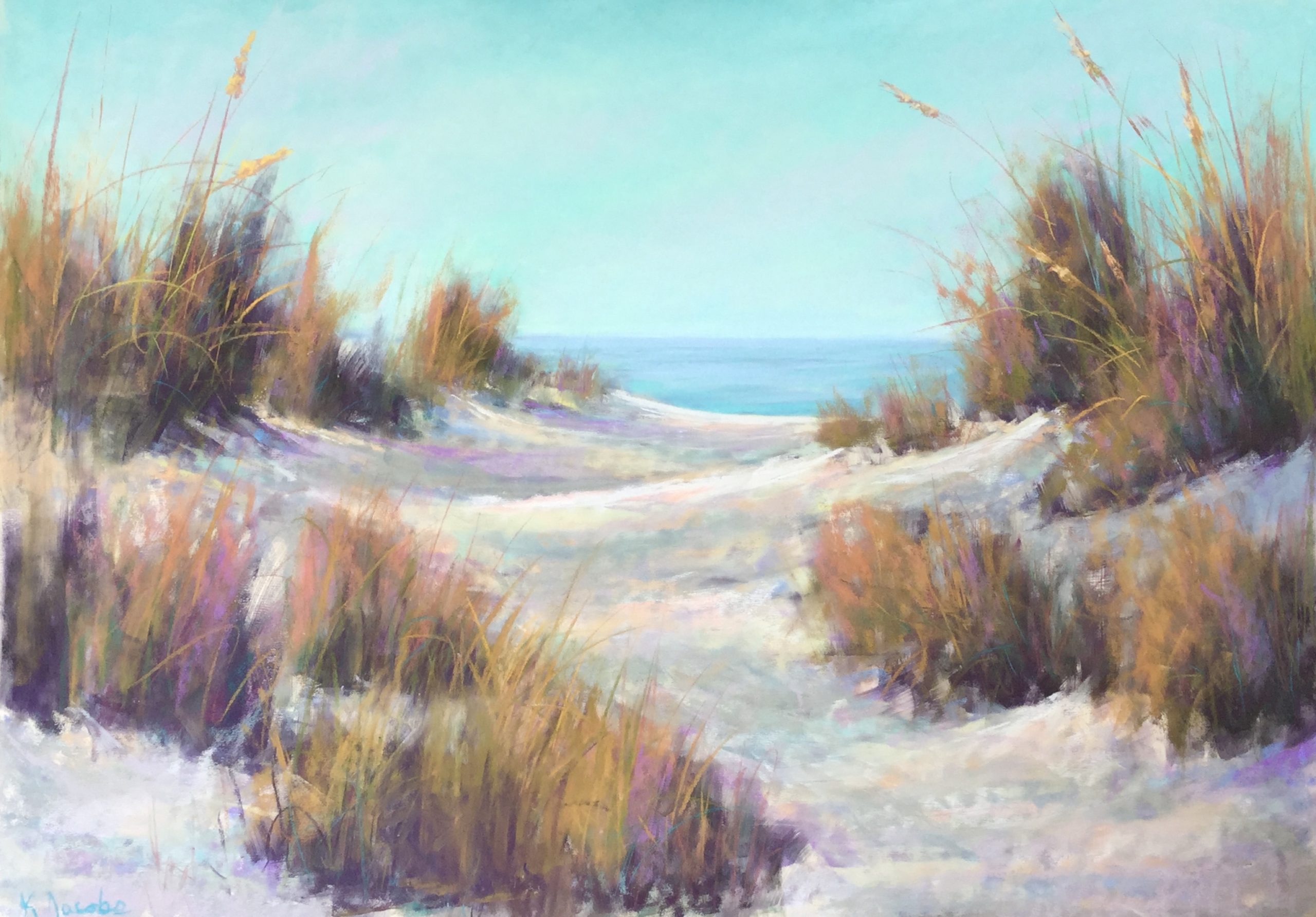Kellie Jacobs, Dune View, Pastel, Coastal Vista