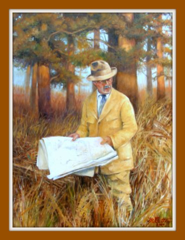 Margaret Cutter A.W. Tillinghast golf course architect Oil on canvas 40x30 $4,000