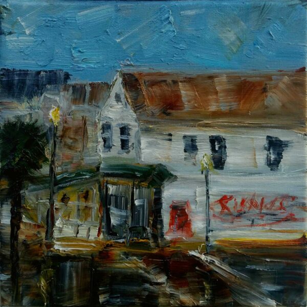 Tommy Beaver, Corner Of King And Cannon, Oil 8x8