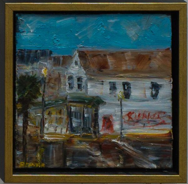 Tommy Beaver, Corner Of King And Cannon, Oil 8x8, Frames