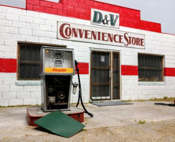 Ken Hamilton D&V Convenience Store 1/2" scale Mixed Media 7"x14"x8"