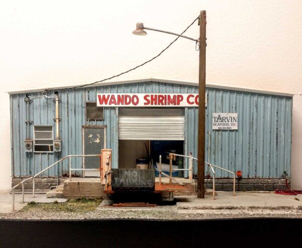 Ken Hamilton Wando Shrimp Company 1/2" scale mixed media